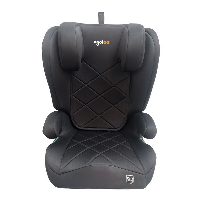 OG303B with Isofix Car Seat, Group 2 3 Car Seat , Booster Foldable, Black with Embossing