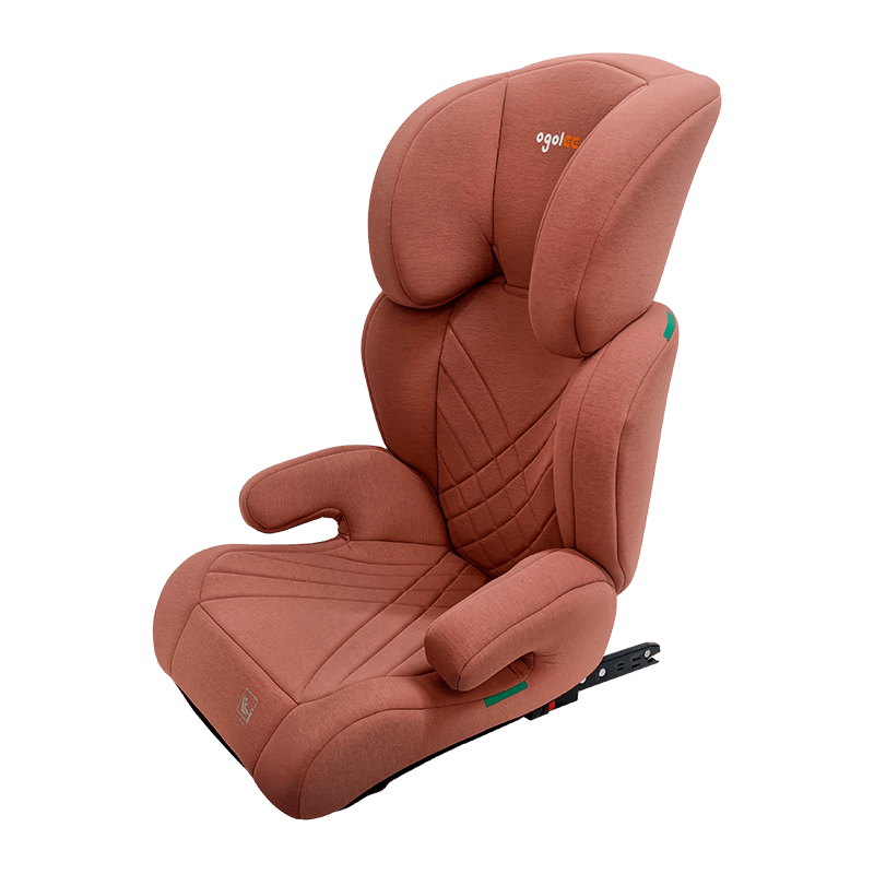 OG301 with Isofix Car Seat, Group 2 3 Car Seat, Booster Foldable, Pink with Embossing