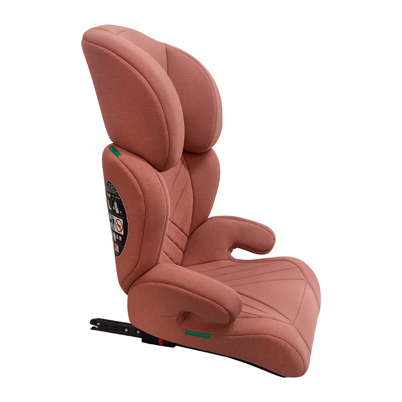 OG301 with Isofix Car Seat, Group 2 3 Car Seat, Booster Foldable, Pink with Embossing